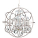 Crystorama - Four Light Mini Chandelier - Solaris - Olde Silver- Union Lighting Luminaires Decor