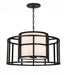 Crystorama - Five Light Chandelier - Hulton - Matte Black- Union Lighting Luminaires Decor