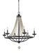 Visual Comfort Studio Canada - Six Light Chandelier - Nori - Dark Weathered Zinc / Driftwood Grey- Union Lighting Luminaires Decor