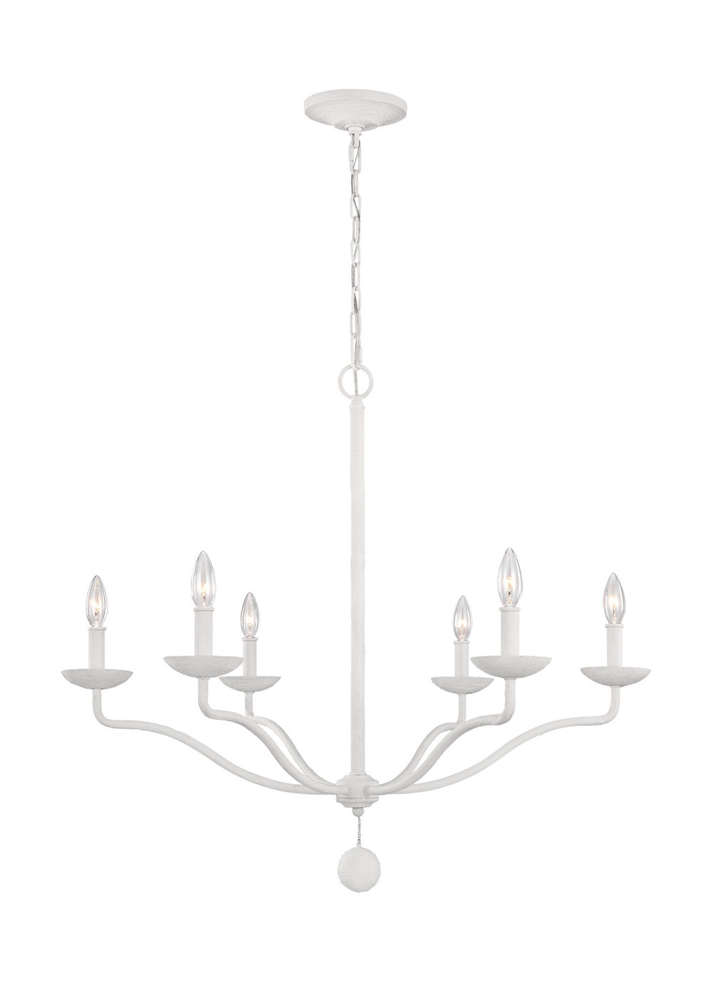 Visual Comfort Studio Canada - Six Light Chandelier - Annie - Plaster White- Union Lighting Luminaires Decor