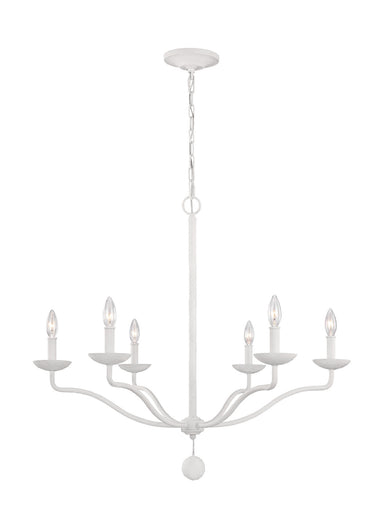 Visual Comfort Studio Canada - Six Light Chandelier - Annie - Plaster White- Union Lighting Luminaires Decor