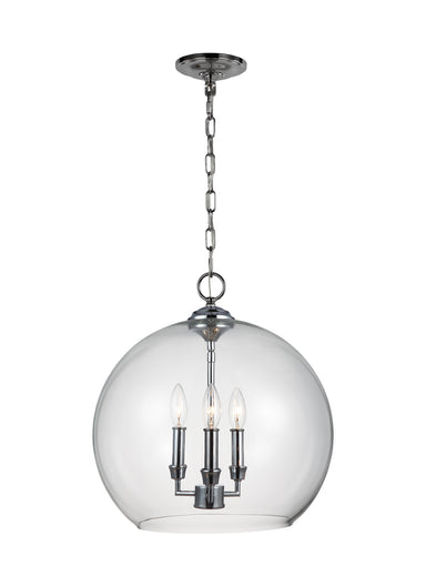 Visual Comfort Studio Canada - Three Light Pendant - Lawler - Chrome- Union Lighting Luminaires Decor