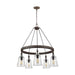 Generation Lighting Canada - Five Light Chandelier - Loras - Dark Weathered Iron- Union Lighting Luminaires Decor