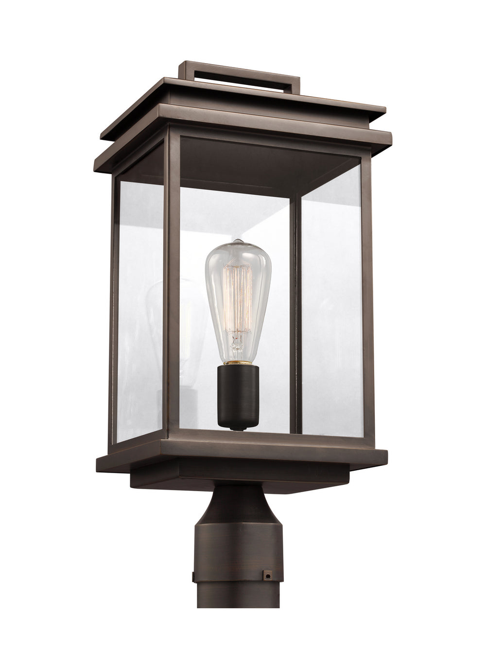 Visual Comfort Studio Canada - One Light Outdoor Post Lantern - Glenview - Antique Bronze- Union Lighting Luminaires Decor