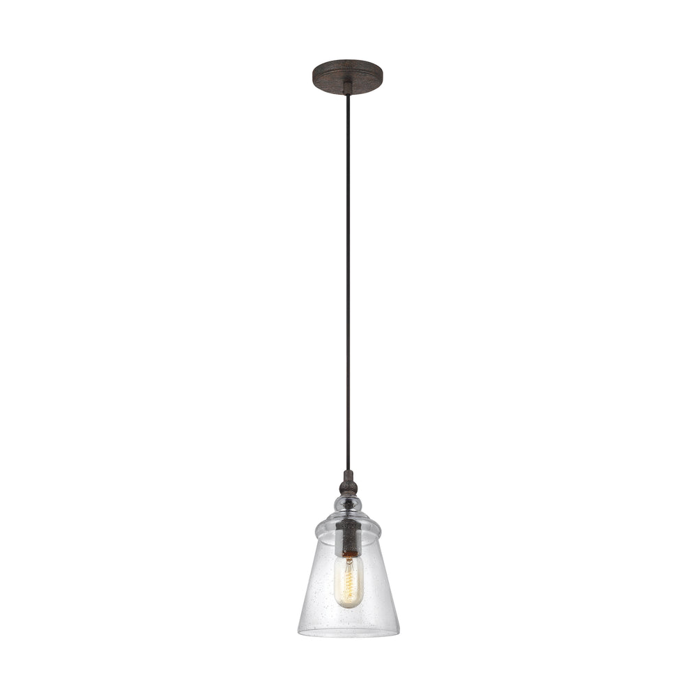 Generation Lighting Canada - One Light Pendant - Loras - Dark Weathered Iron- Union Lighting Luminaires Decor