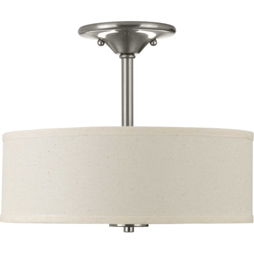 Progress Canada - Two Light Semi-Flush Mount - Inspire - Brushed Nickel- Union Lighting Luminaires Decor