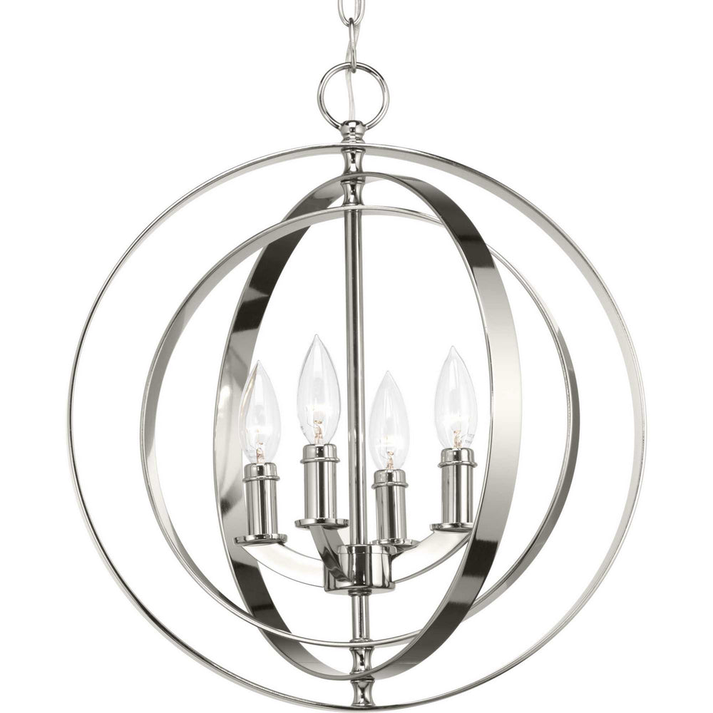 Progress Canada - Four Light Pendant - Equinox - Polished Nickel- Union Lighting Luminaires Decor
