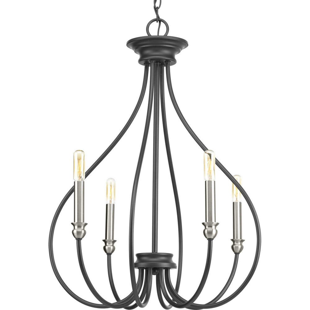 Progress Canada - Four Light Chandelier - Whisp - Graphite- Union Lighting Luminaires Decor