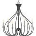 Progress Canada - Six Light Chandelier - Whisp - Graphite- Union Lighting Luminaires Decor