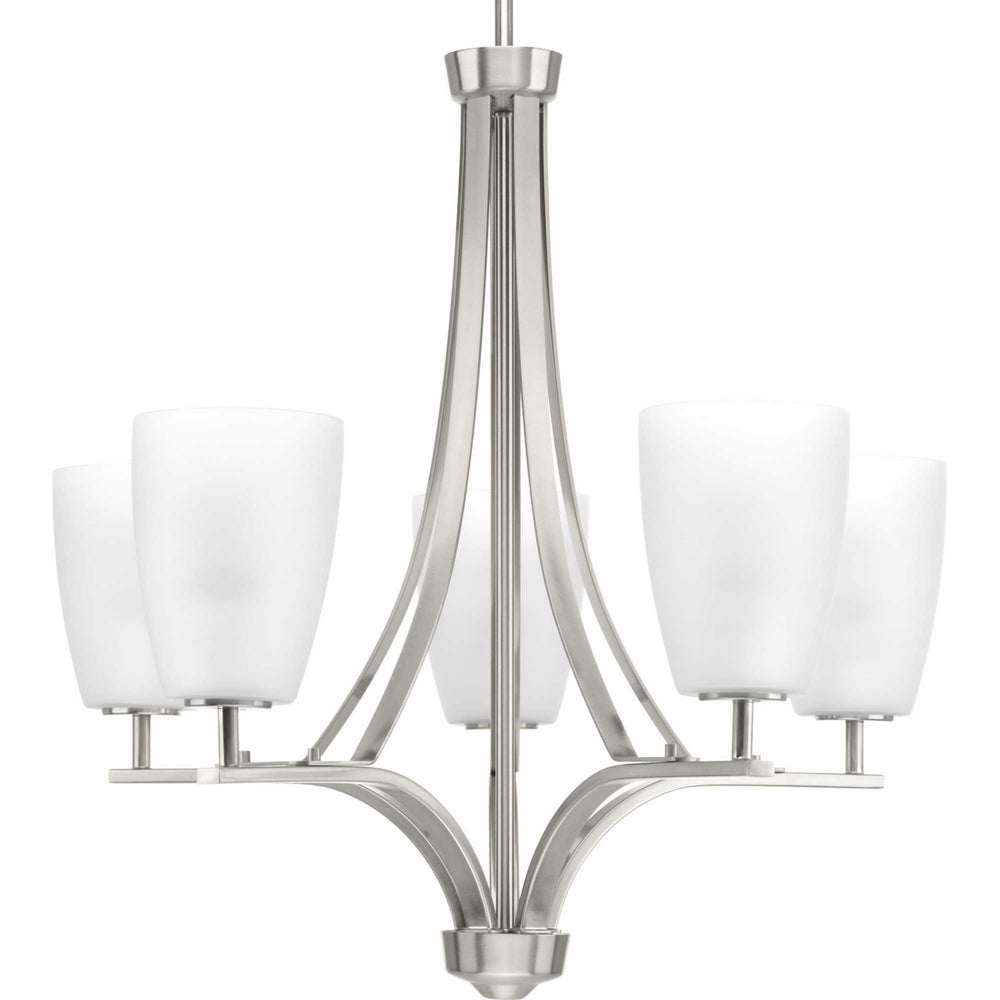 Progress Canada - Five Light Chandelier - Leap - Brushed Nickel- Union Lighting Luminaires Decor