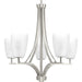 Progress Canada - Five Light Chandelier - Leap - Brushed Nickel- Union Lighting Luminaires Decor