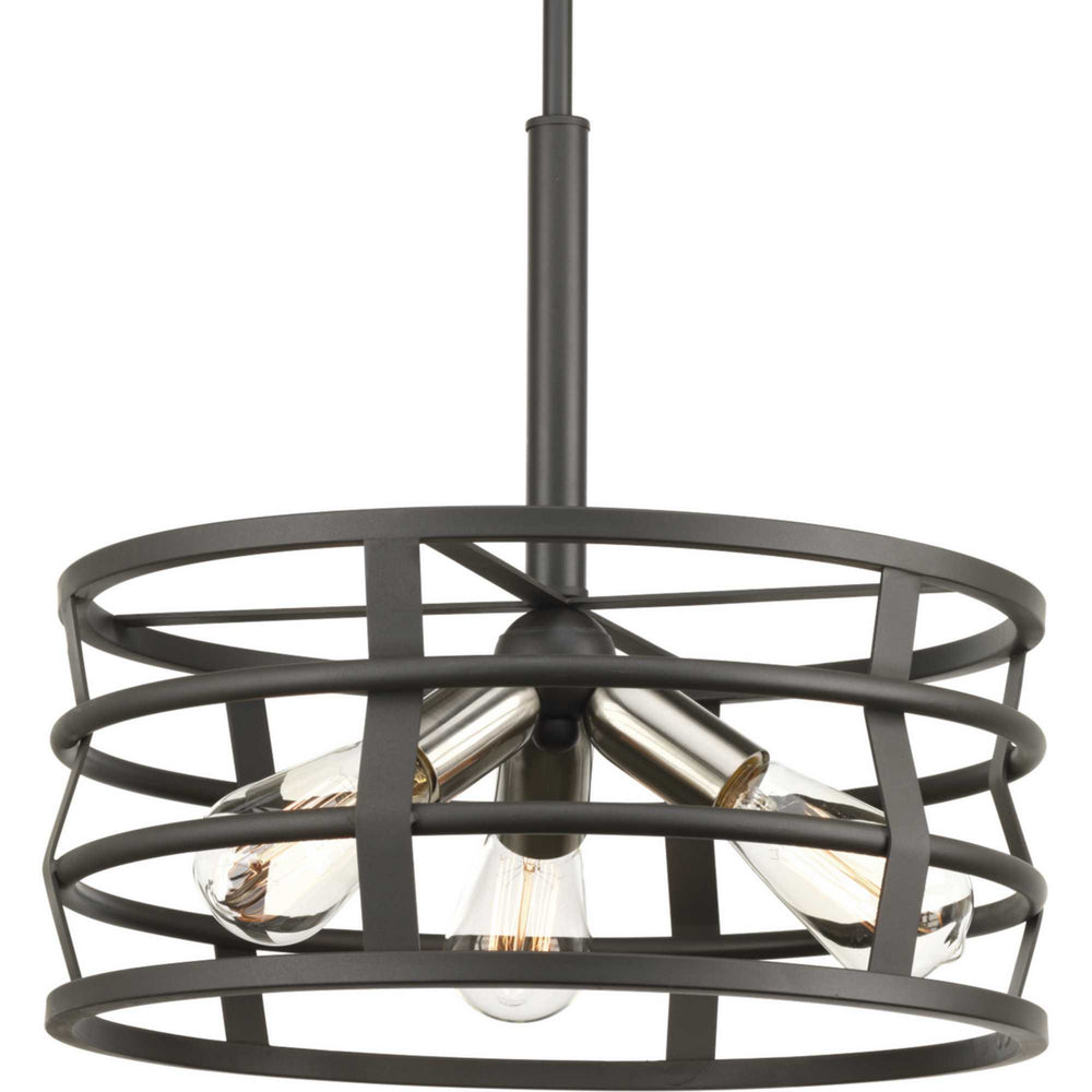 Progress Canada - Three Light Pendant - Remix - Graphite- Union Lighting Luminaires Decor