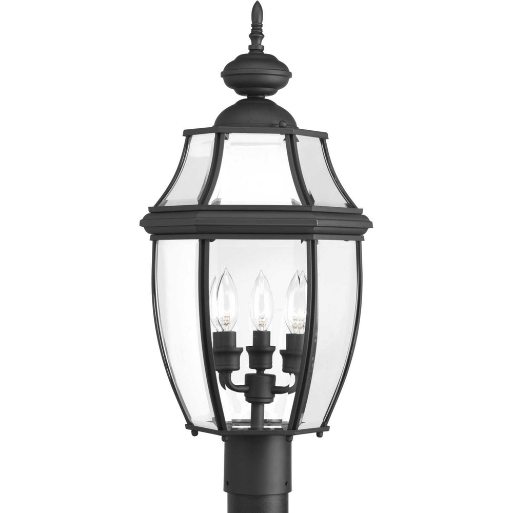 Progress Canada - Three Light Post Lantern - New Haven - Black- Union Lighting Luminaires Decor