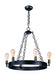 Maxim - Six Light Chandelier - Noble - Black / Natural Aged Brass- Union Lighting Luminaires Decor