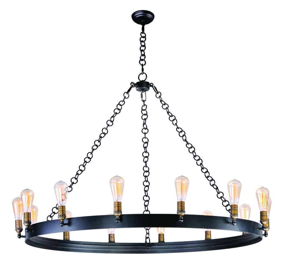 Maxim - LED Chandelier - Noble - Black / Natural Aged Brass- Union Lighting Luminaires Decor