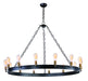 Maxim - LED Chandelier - Noble - Black / Natural Aged Brass- Union Lighting Luminaires Decor