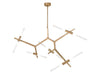 Avenue Lighting - LED Chandelier - San Vicente Blvd. - Brushed Brass- Union Lighting Luminaires Decor