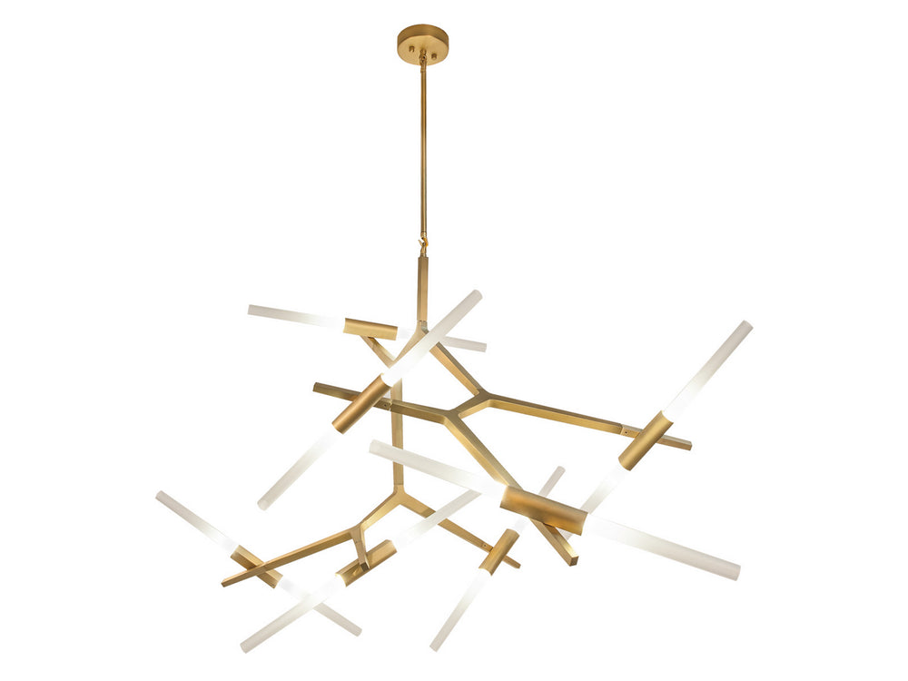 Avenue Lighting - LED Chandelier - San Vicente Blvd. - Brushed Brass- Union Lighting Luminaires Decor