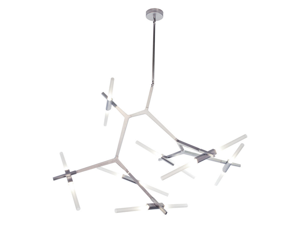 Avenue Lighting - LED Chandelier - San Vicente Blvd. - Matte Chrome- Union Lighting Luminaires Decor