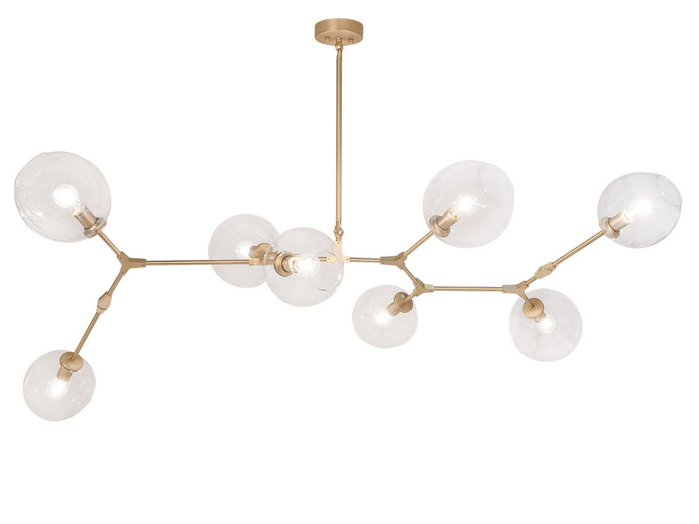 Avenue Lighting - Eight Light Chandelier - Fairfax Ave. - Brushed Brass- Union Lighting Luminaires Decor