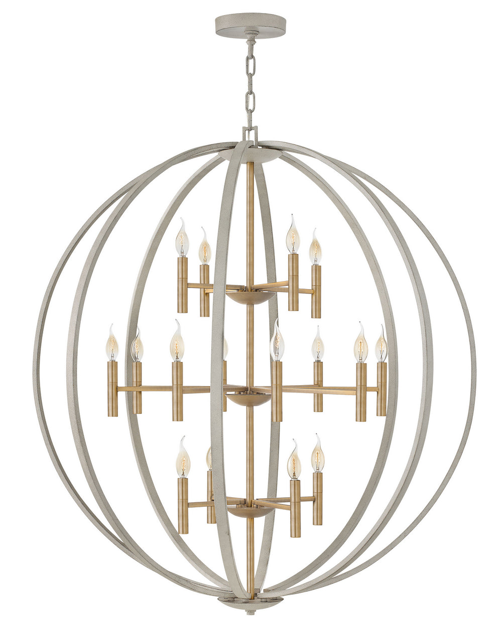 Hinkley Canada - LED Chandelier - Euclid - Cement Gray- Union Lighting Luminaires Decor
