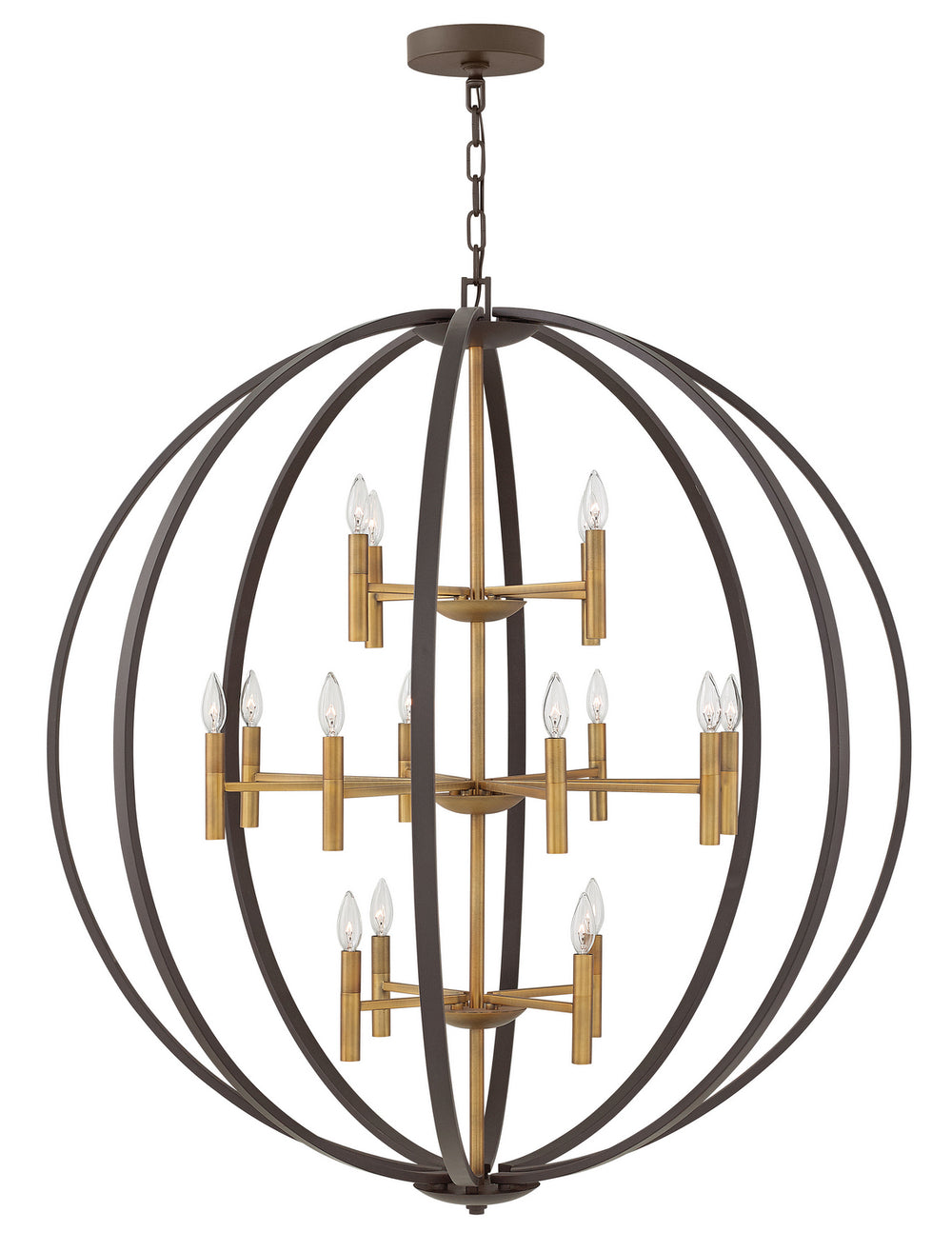 Hinkley Canada - LED Chandelier - Euclid - Spanish Bronze- Union Lighting Luminaires Decor