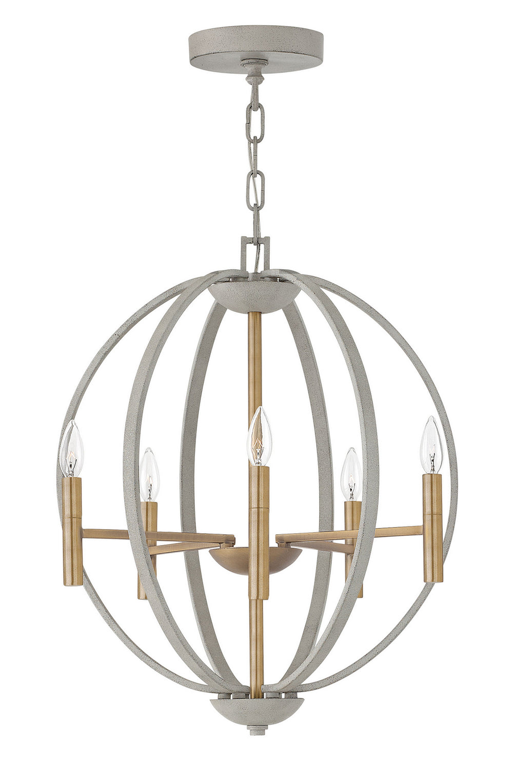 Hinkley Canada - LED Chandelier - Euclid - Cement Gray- Union Lighting Luminaires Decor