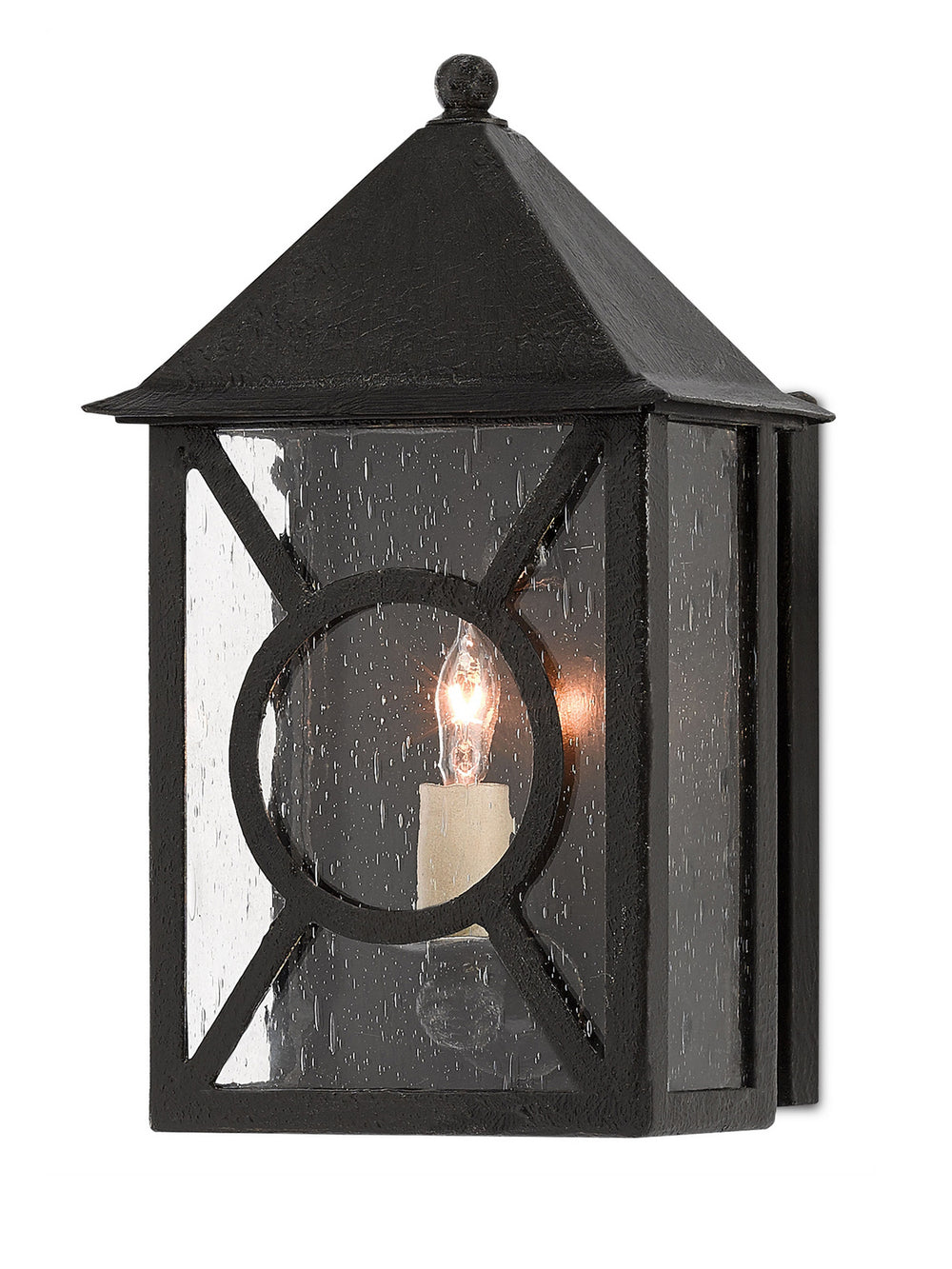 Currey and Company - One Light Outdoor Wall Sconce - Ripley - Midnight- Union Lighting Luminaires Decor