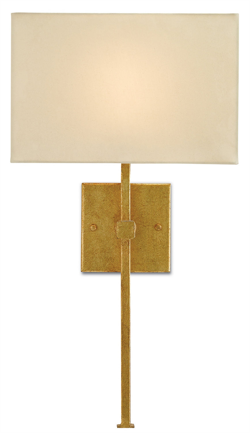 Currey and Company - One Light Wall Sconce - Ashdown - Antique Gold Leaf- Union Lighting Luminaires Decor