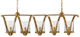 Currey and Company - Five Light Chandelier - Maximus - Washed Gold Leaf- Union Lighting Luminaires Decor