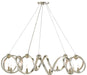 Currey and Company - Ten Light Chandelier - Ringmaster - Contemporary Silver Leaf- Union Lighting Luminaires Decor