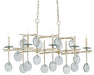 Currey and Company - Eight Light Chandelier - Sethos Collection - Silver Granello- Union Lighting Luminaires Decor