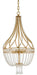 Currey and Company - Four Light Chandelier - Ingenue - Antique Gold Leaf/Clear- Union Lighting Luminaires Decor