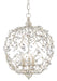 Currey and Company - Three Light Chandelier - Crystal Bud - Silver Granello- Union Lighting Luminaires Decor