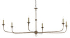 Currey and Company - Six Light Chandelier - Nottaway Collection - Pyrite Bronze- Union Lighting Luminaires Decor