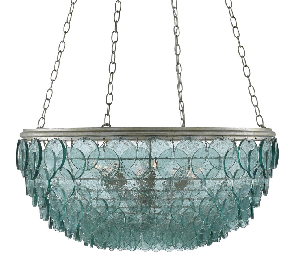 Currey and Company - Eight Light Chandelier - Quorum - Clear/Silver Leaf- Union Lighting Luminaires Decor