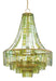 Currey and Company - Seven Light Chandelier - Vintner Collection - Dark Contemporary Gold Leaf/Green- Union Lighting Luminaires Decor