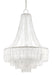 Currey and Company - Seven Light Chandelier - Vintner Collection - Contemporary Silver Leaf/Opaque White- Union Lighting Luminaires Decor