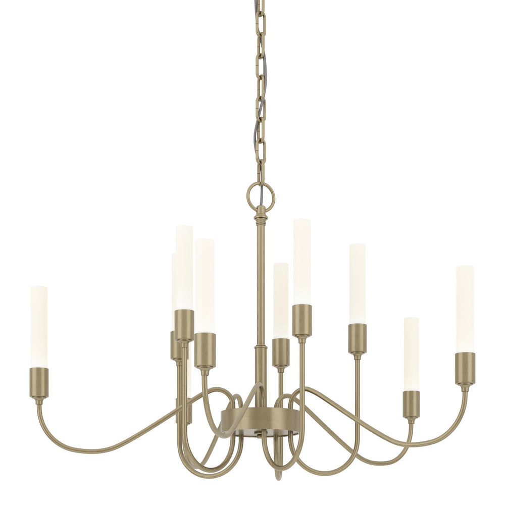 Hubbardton Forge - Ten Light Chandelier - Lisse - Soft Gold- Union Lighting Luminaires Decor