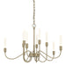 Hubbardton Forge - Ten Light Chandelier - Lisse - Soft Gold- Union Lighting Luminaires Decor
