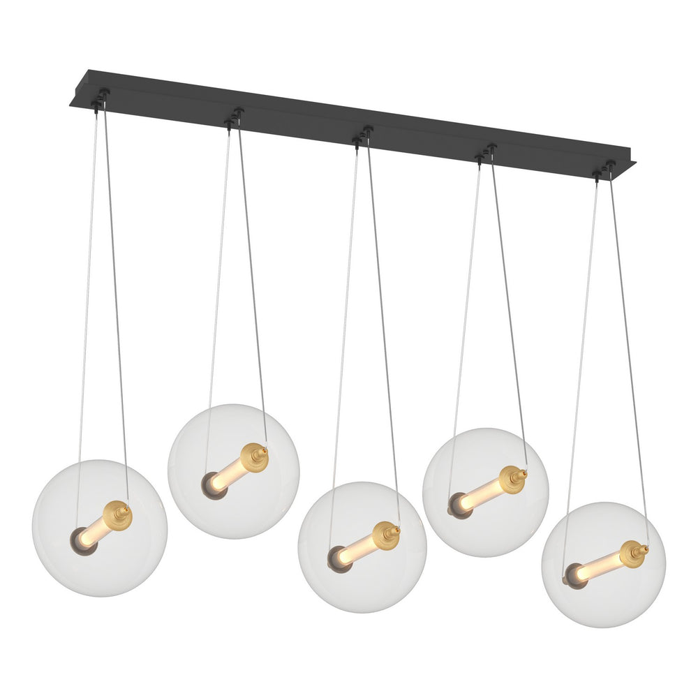 Hubbardton Forge - LED Pendant - Otto - Black with Brass Accents- Union Lighting Luminaires Decor