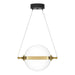 Hubbardton Forge - LED Pendant - Otto - Black with Brass Accents- Union Lighting Luminaires Decor