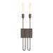 Hubbardton Forge - Two Light Wall Sconce - Lisse - Bronze- Union Lighting Luminaires Decor