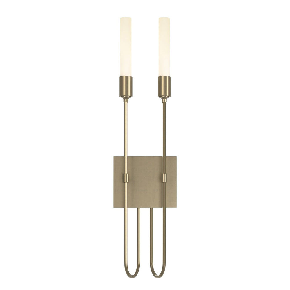 Hubbardton Forge - Two Light Wall Sconce - Lisse - Soft Gold- Union Lighting Luminaires Decor
