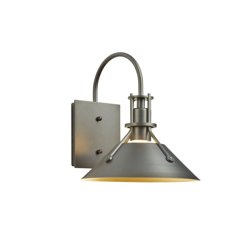 Hubbardton Forge - One Light Outdoor Wall Sconce - Henry - Coastal Dark Smoke- Union Lighting Luminaires Decor