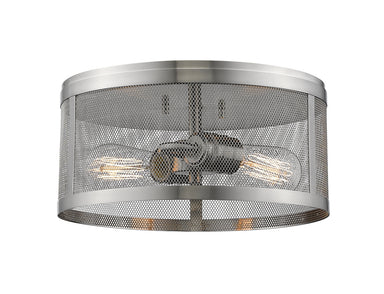 Z-Lite Canada - Two Light Flush Mount - Meshsmith - Brushed Nickel- Union Lighting Luminaires Decor