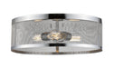 Z-Lite Canada - Three Light Flush Mount - Meshsmith - Chrome- Union Lighting Luminaires Decor