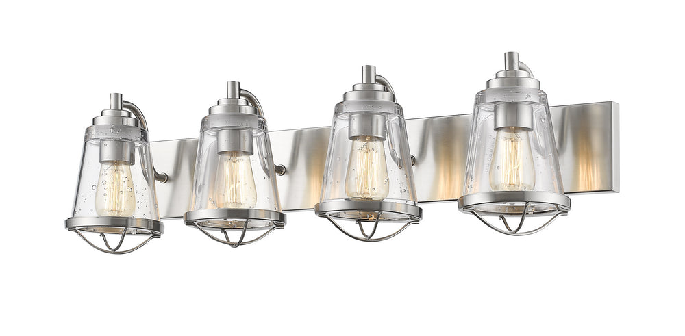 Z-Lite Canada - Four Light Vanity - Mariner - Brushed Nickel- Union Lighting Luminaires Decor