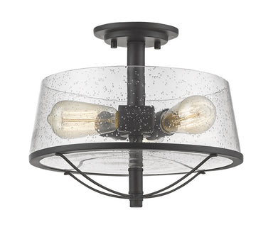 Z-Lite Canada - Three Light Semi Flush Mount - Mariner - Bronze- Union Lighting Luminaires Decor