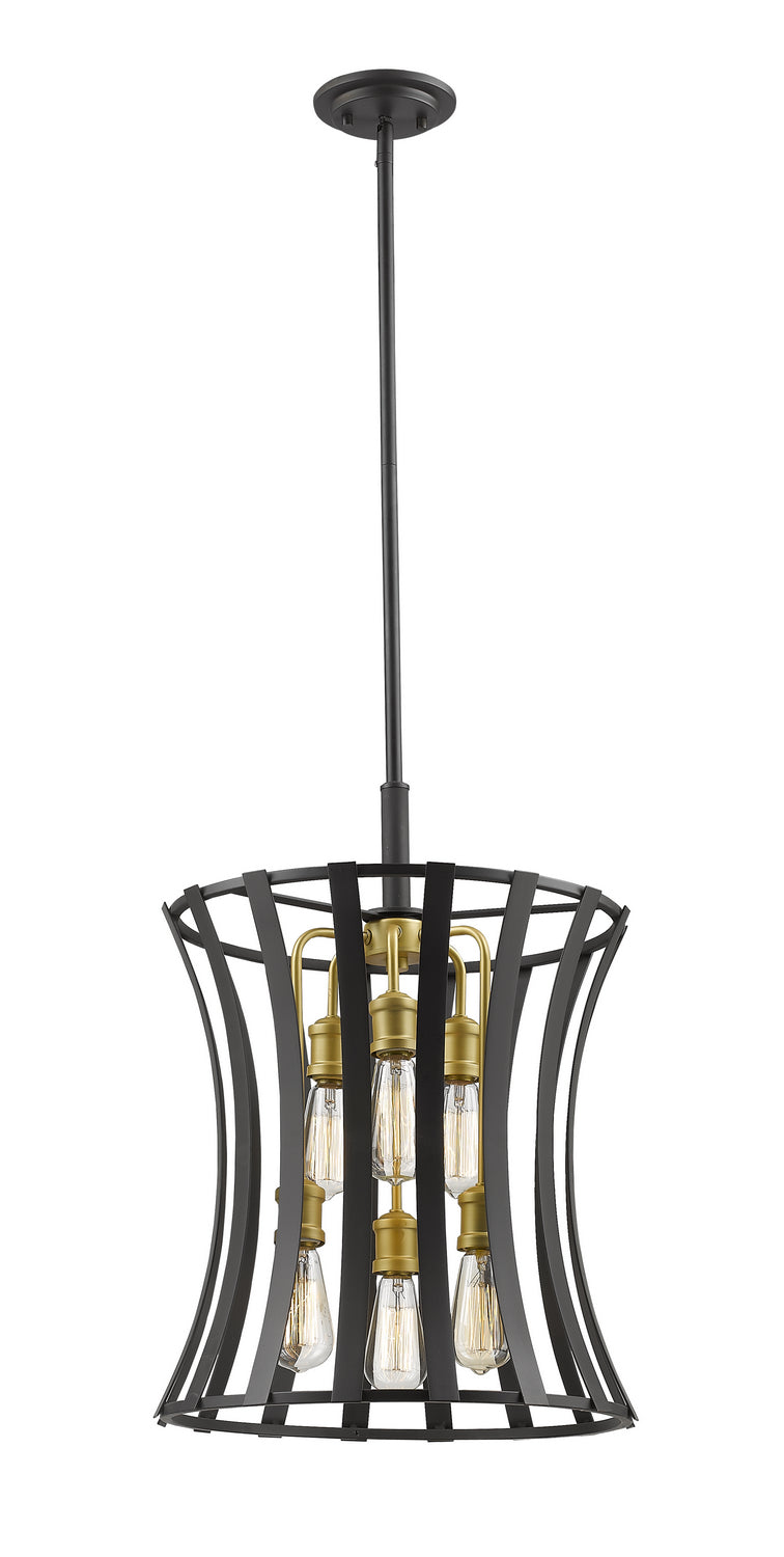 Z-Lite Canada - Six Light Pendant - Geist - Bronze Gold- Union Lighting Luminaires Decor